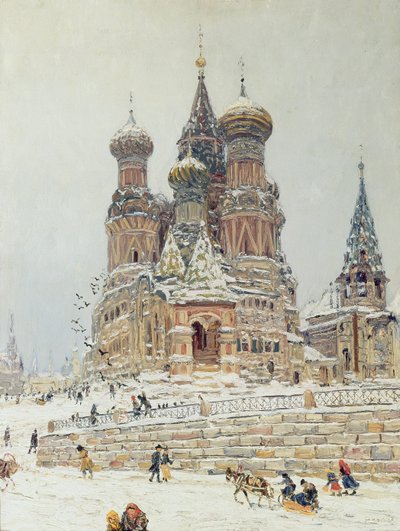 Basilius-Kathedrale, Roter Platz, Moskau, um 1917 von Nikolay Nikanorovich Dubovskoy